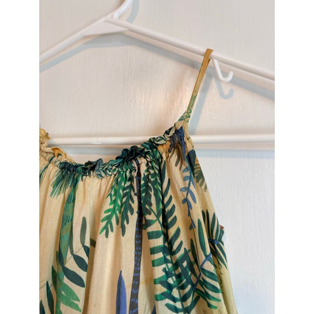Fabula by FARM Rio Sleeveless Tropical Scarf Dress Silk Blend 4 Girls Resort - Picture 4 of 5